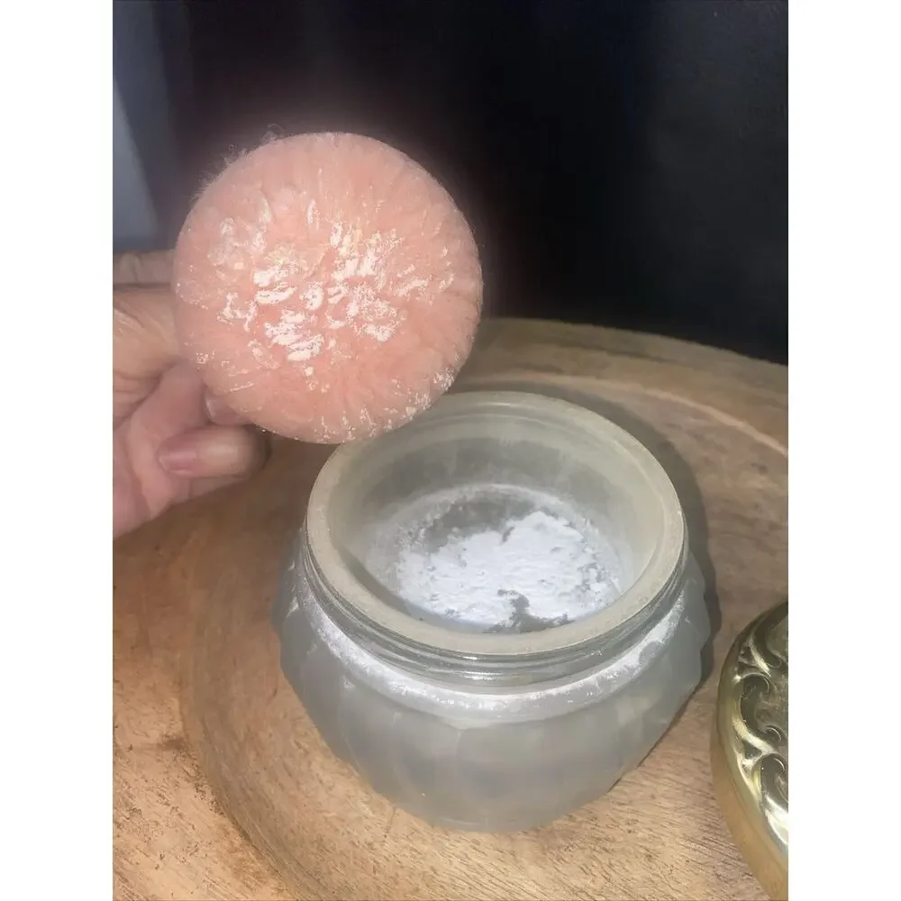 VINTAGE ESTEE LAUDER Re-Nutriv Face Powder Shell Jar, EMPTY, COLLECTIBLE 3 oz